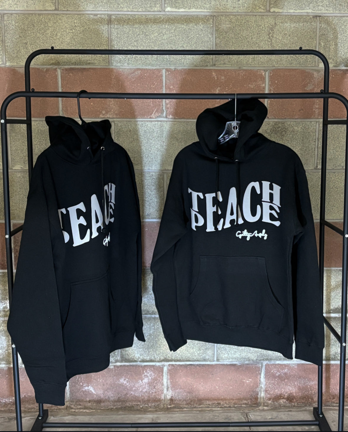 “TEACH PEACE” (black/grey)