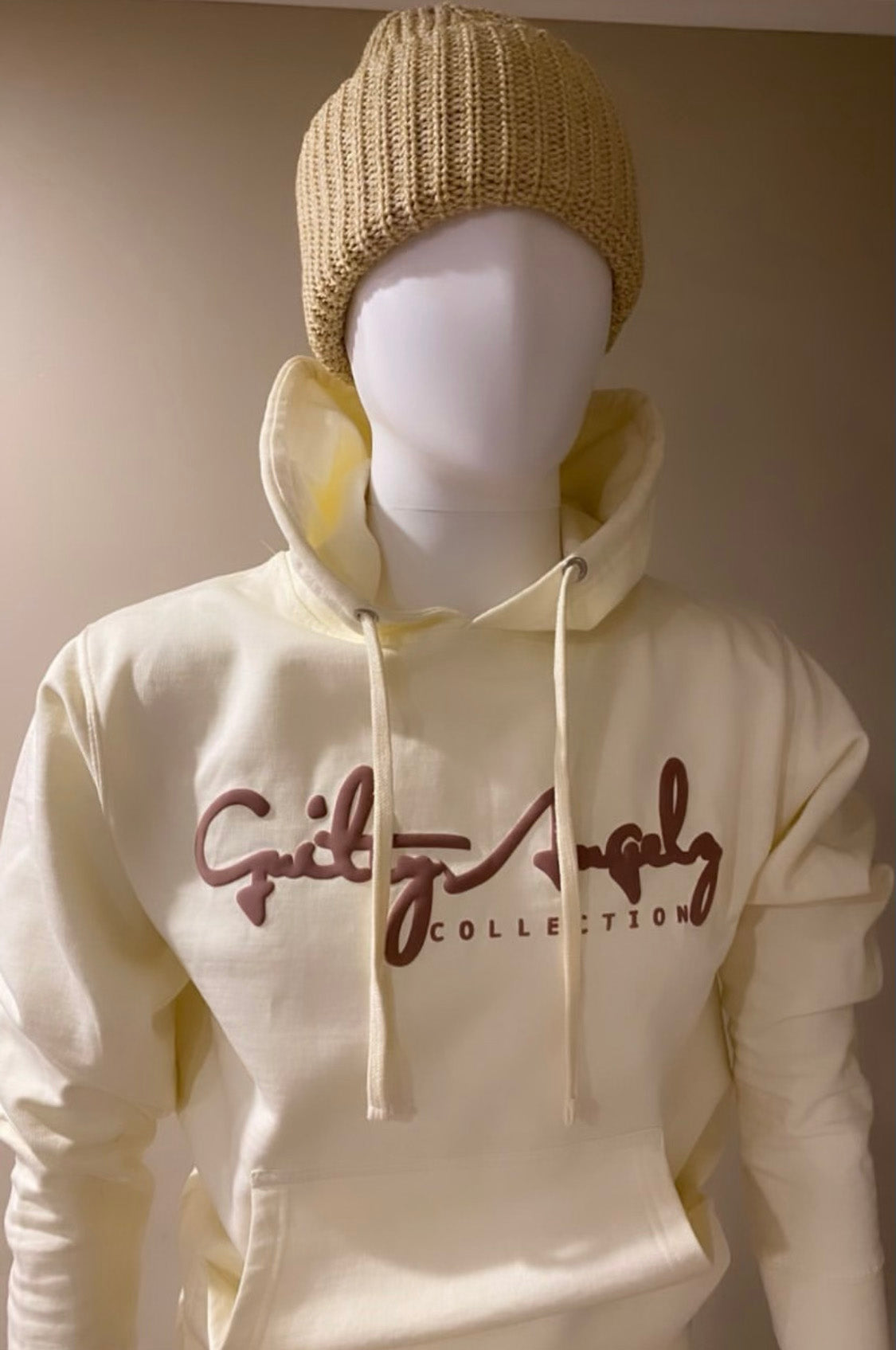 Embroidered Signature Hoodie  Cream / Orange – Arts Collection Clothing
